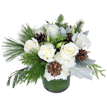 white holiday blooms